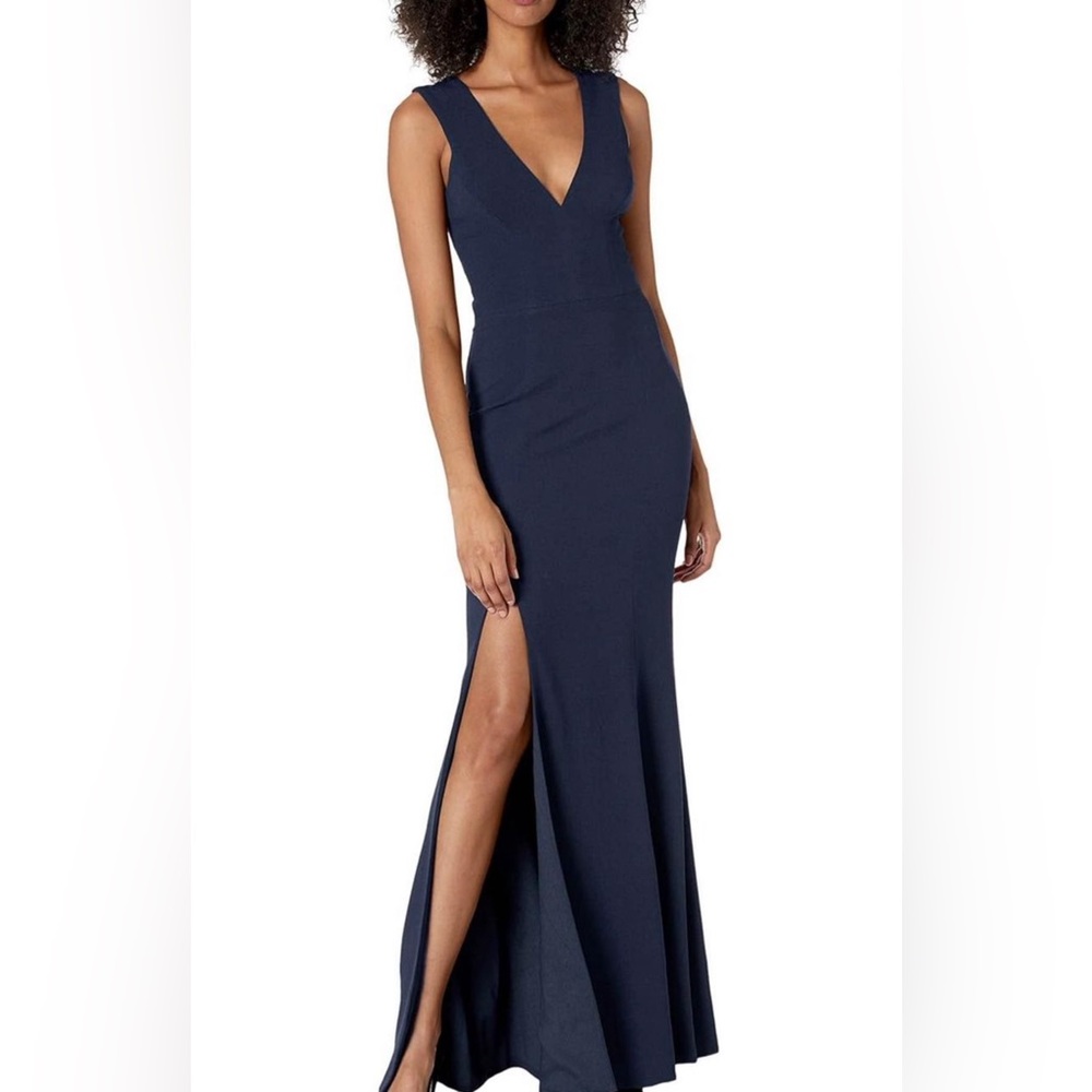 Dress The Population Split Halter Sandra Dress Gown Small